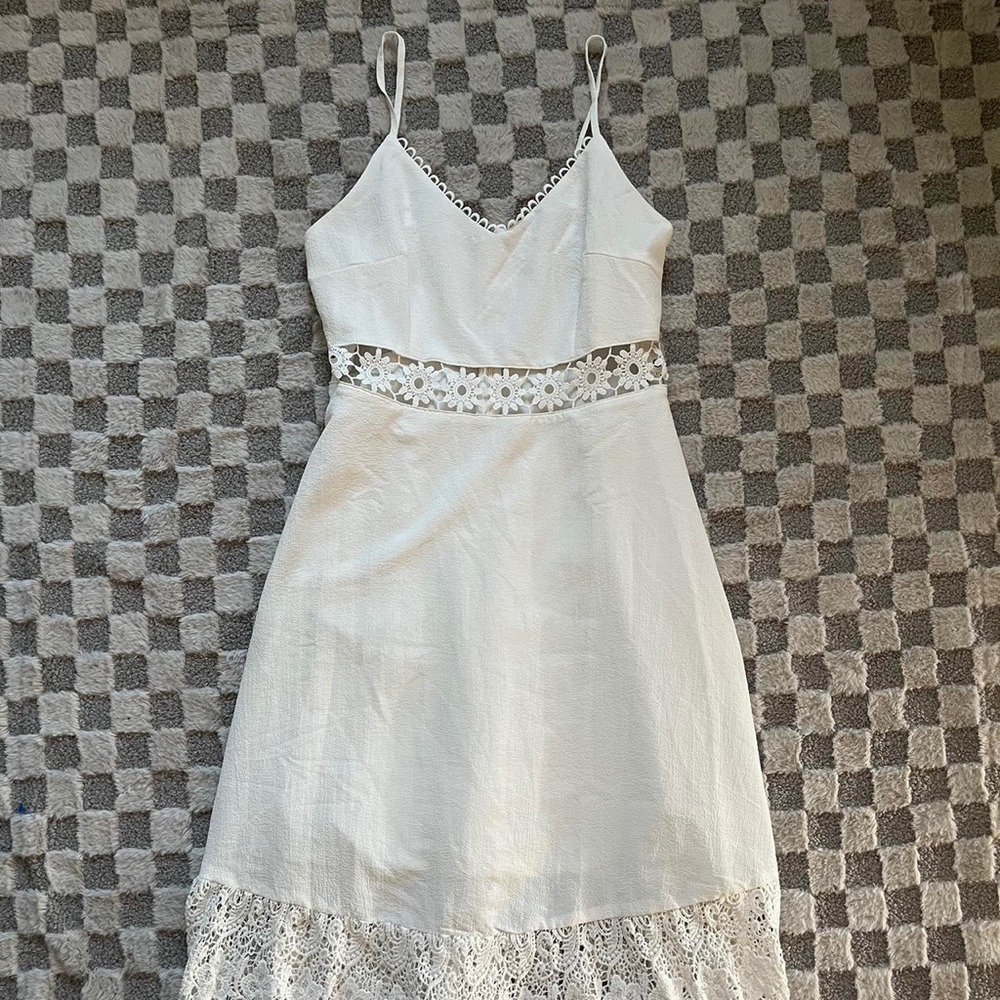 White floral dress